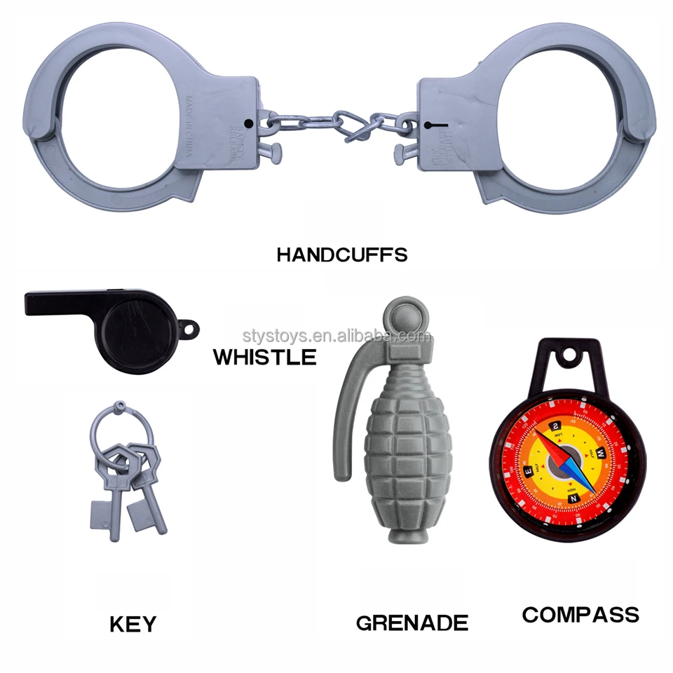 Kids Cosplay Toys Pretend Play Police Station Toy Simulation Unisex Police Officer Set Toy