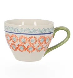 Hot sales chinese tea cup stoneware ceramic handpaint mug coffee cup tea mug  gift mugs