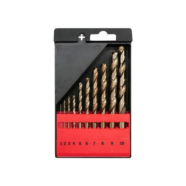 Ято аксессуары для электроинструмента 10 шт. CO-HSS спиральное сверло комплект YT-41603