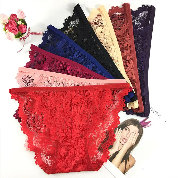 Модные кружевные сексуальные женские трусики с низкой талией прозрачное кружевное нижнее белье дышащие нейлоновые прозрачные