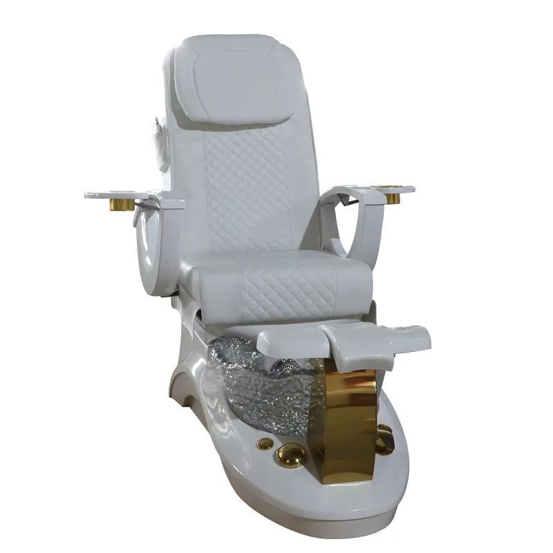 dubai royal custom white and pink whirlpool electronic manicure pedicure chair for men