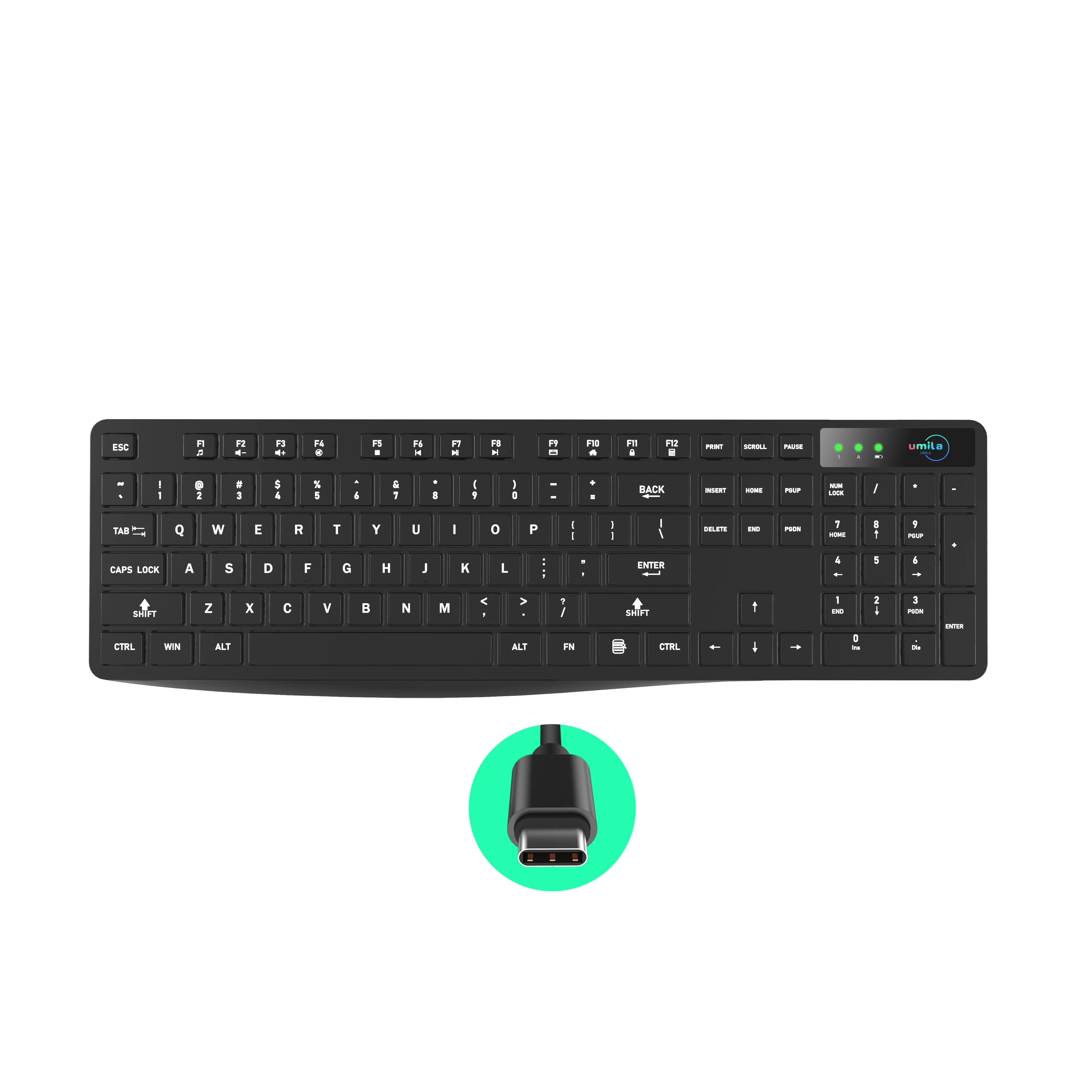 Wireless Keyboard Rechargeable Portable Slim Wireless Keyboard For IOS Android Windows PC Tablet