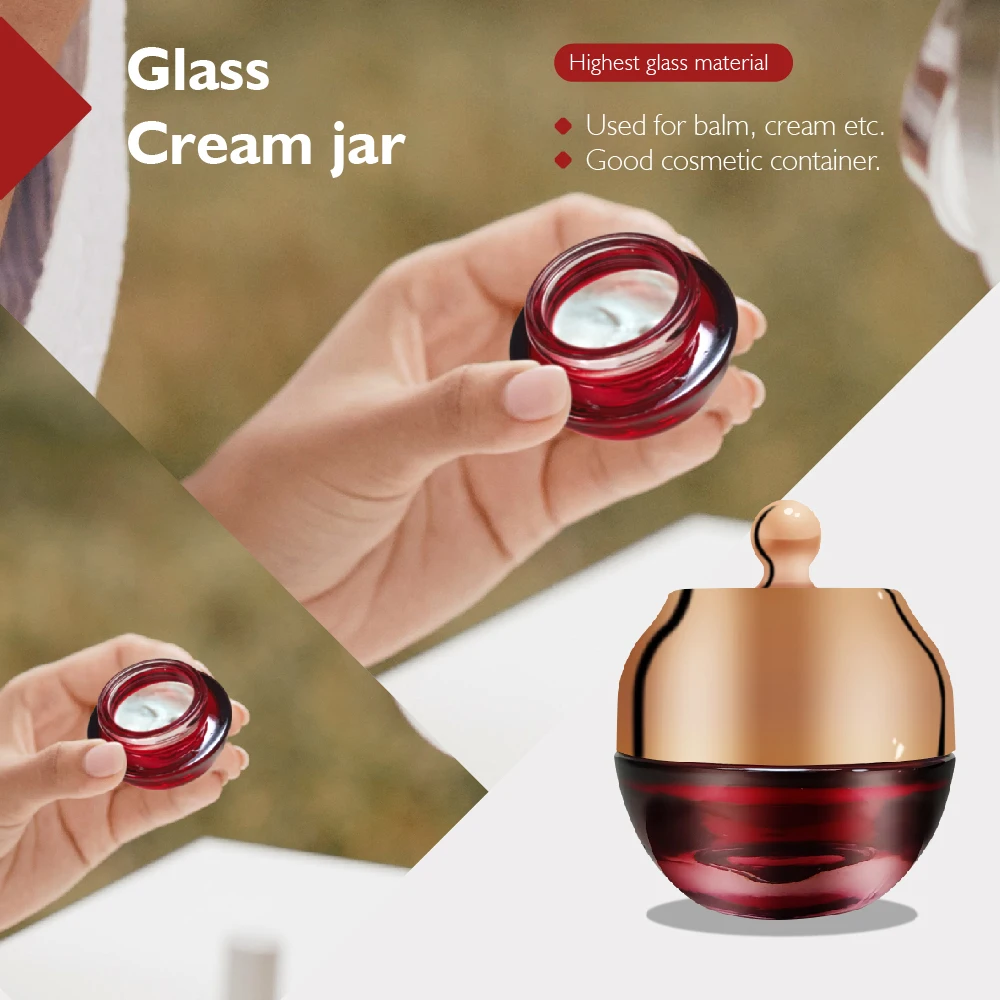 100 ml luxury glass jars packaging for cosmetics