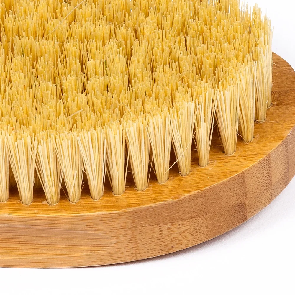 Bamboo Wood Handle Custom Private Label Beard Curved Wave Brush