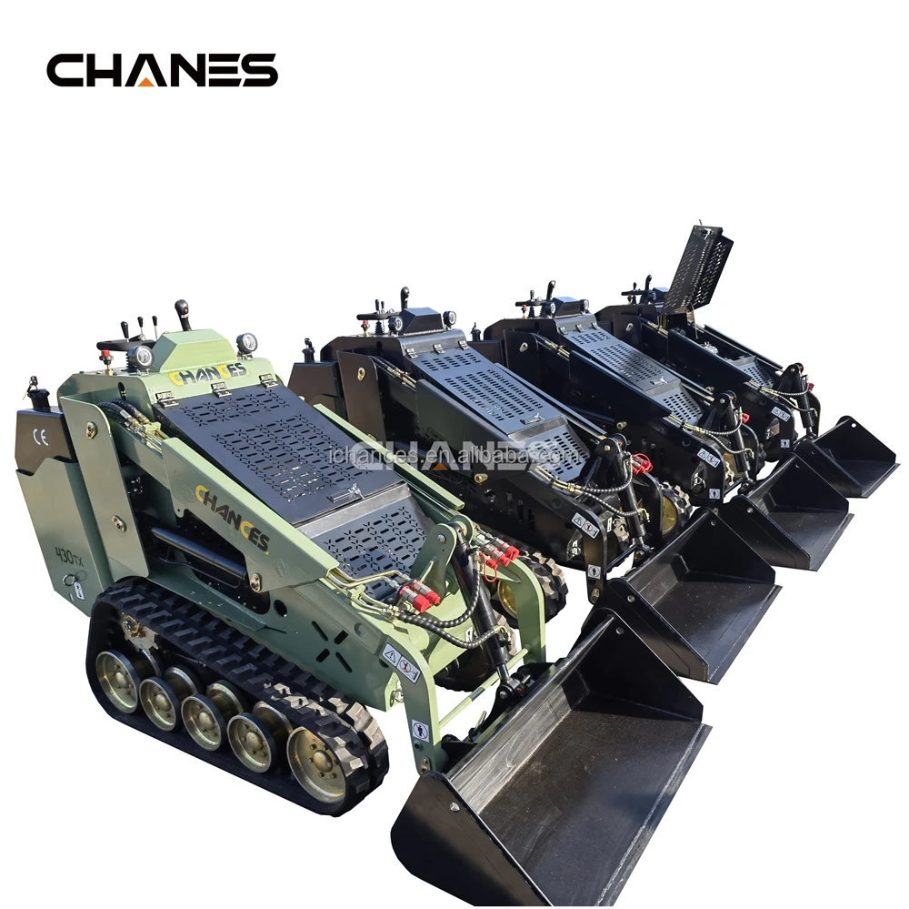 cheap mini skid steer loader for sale mini  china diesel skid steer wheel loader traced loader with stump grinterEPA