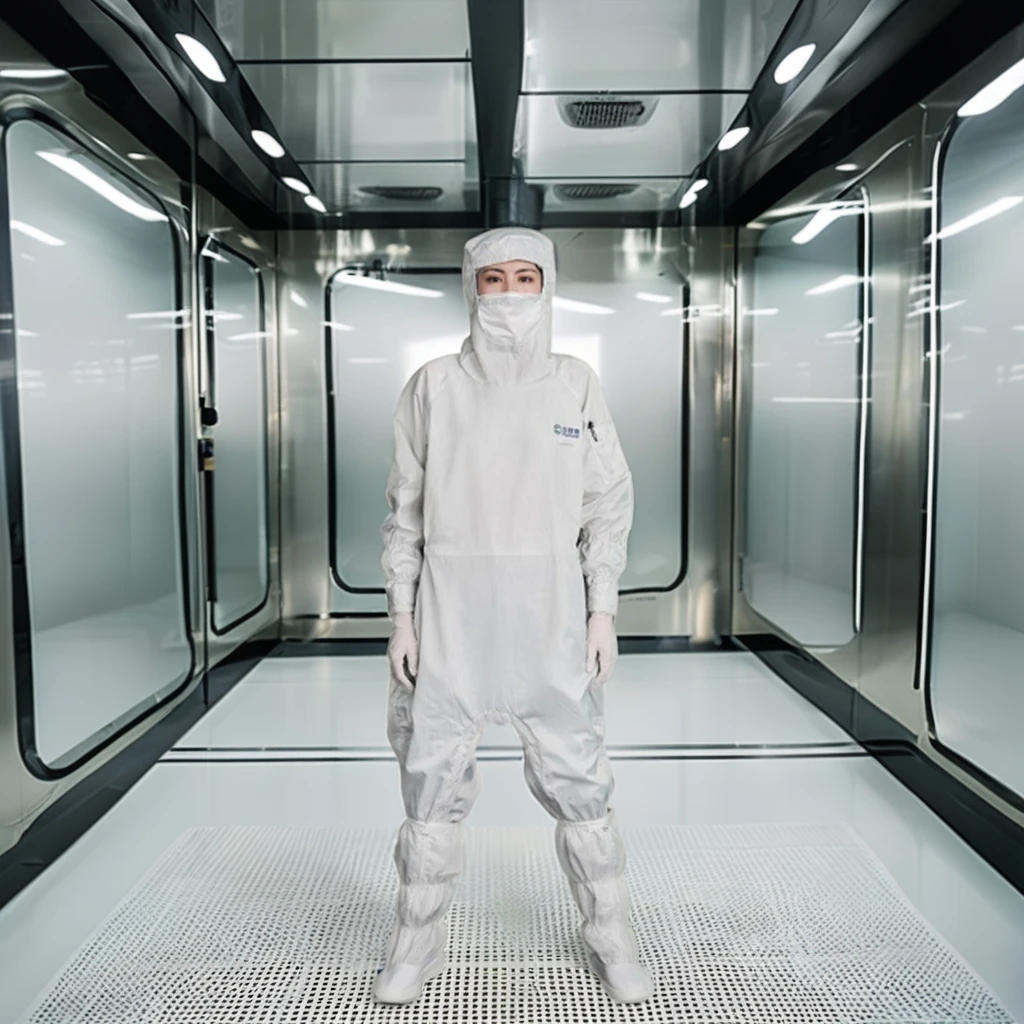 Custom made ESD Workwear Clean room Jumpsuit for Cleanroom Collar Style Work Clothing