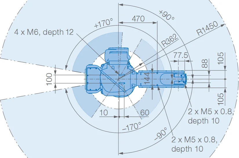 Промышленная рука робота YASKAWA MPX1950 для покраски автомобиля 7 кг полезная нагрузка 1450 мм с защитой от