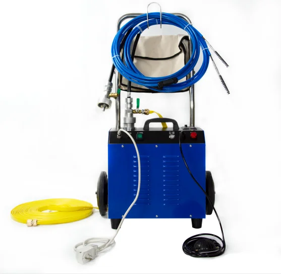 KT-202 condenser chiller and heat exchanger  tube cleaner machine spray water while brushing