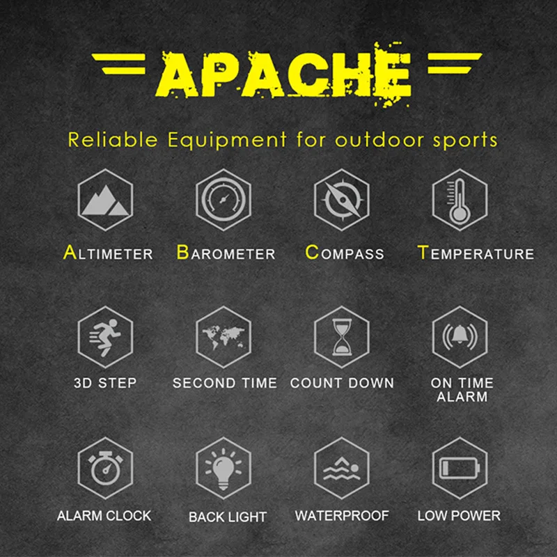 North Edge Apache Outdoor Curren Casual Sport Smart Mountaineering Swimming Marathon Watch For Men