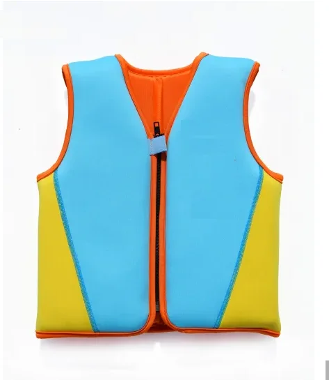 2022 Top New Design Silkscreen Print Kids Neoprene Swim Vest with Frontzip