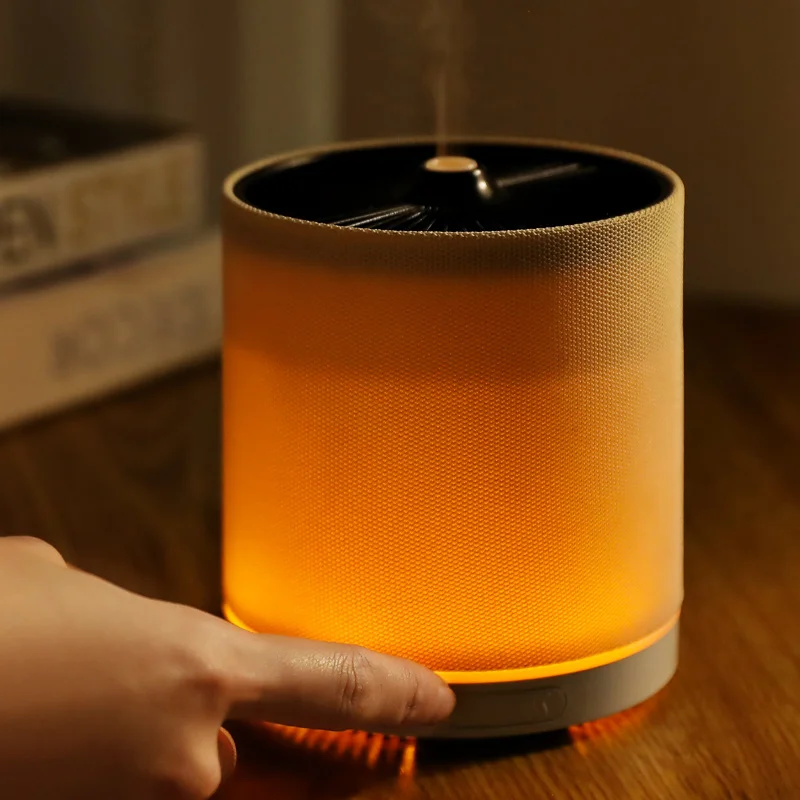 Extrusion Smart Flame Diffusers Hot Selling Round LED Aluminum for Home Mini Installation with Custom Logo 200ml Capacity USB 5V