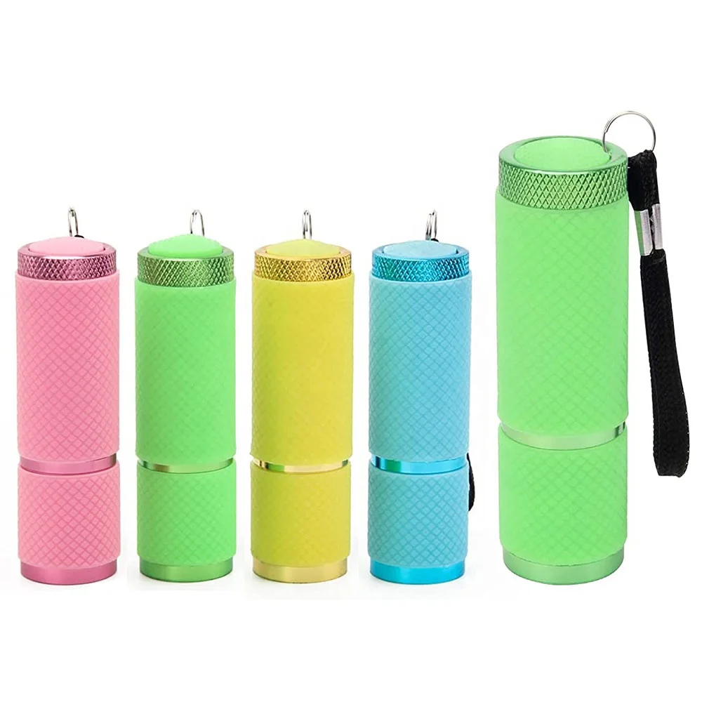 Led Torch Lamp Mini Flashlight Rubber Coated Small Flashlights With Straps Portable Handy Lights For Camping Hiking Indoor