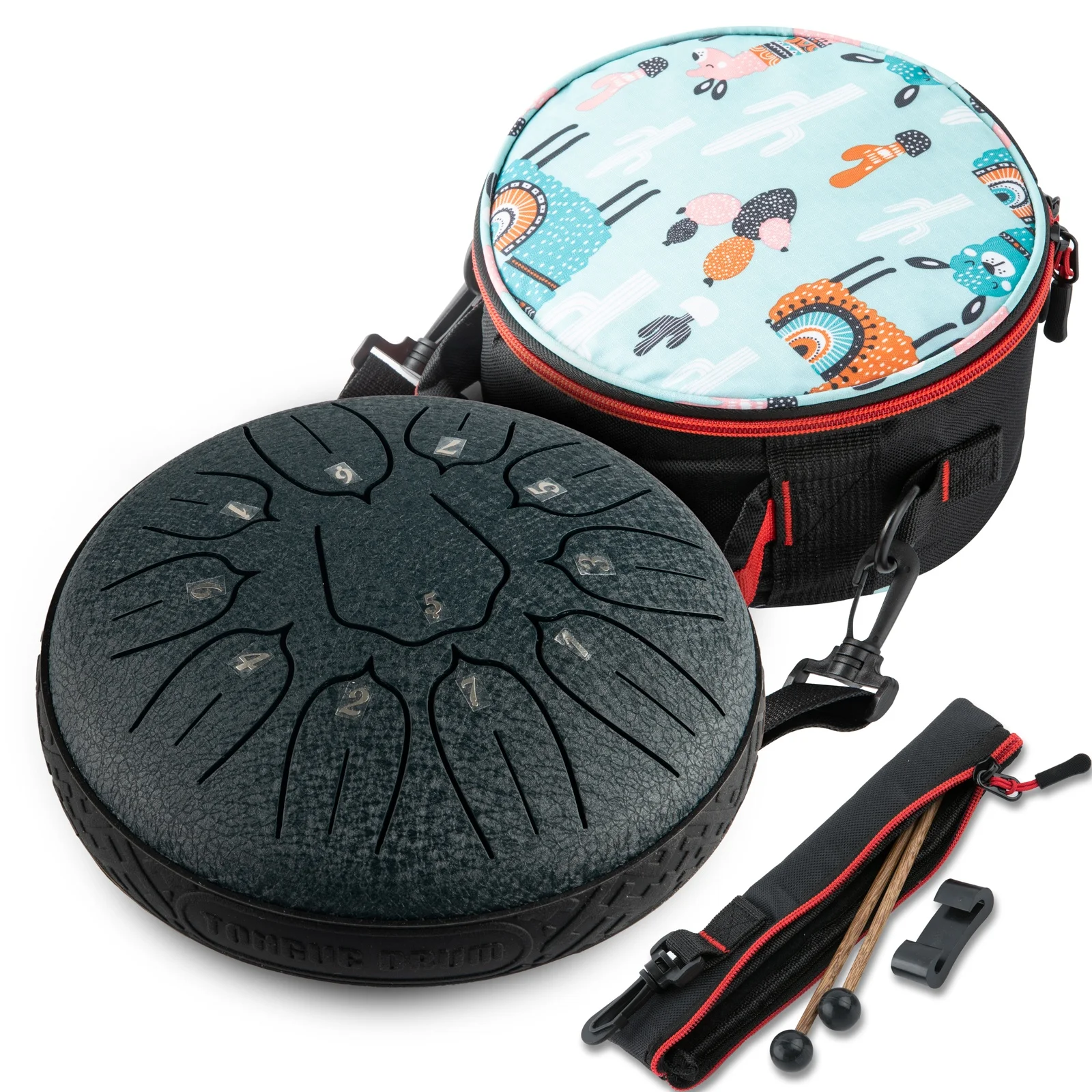 Steel Drums 11 Notes 6 inches Musical Meditation Drum Percussion Instrument with Drum Mallets and Carry Bag