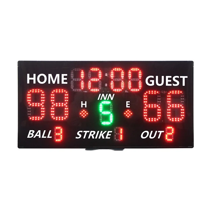 YIZHI Portable Sports Digital Baseball Softball LED Electronic Scoreboard with Timer Display for Training Game Score Record