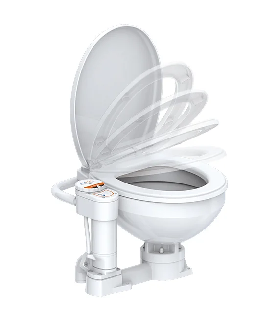 SEA FLO 12v 24v Electric Smart toilet Conversion Marine Toilet with electric flush pump and ceramic bowl