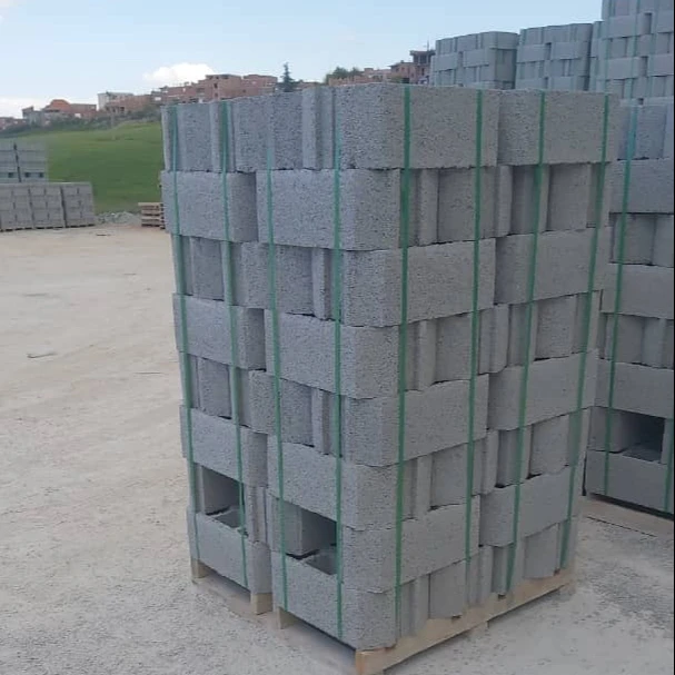 Fully automatic simple hollow solid brick block cuber palletizing packing machine system