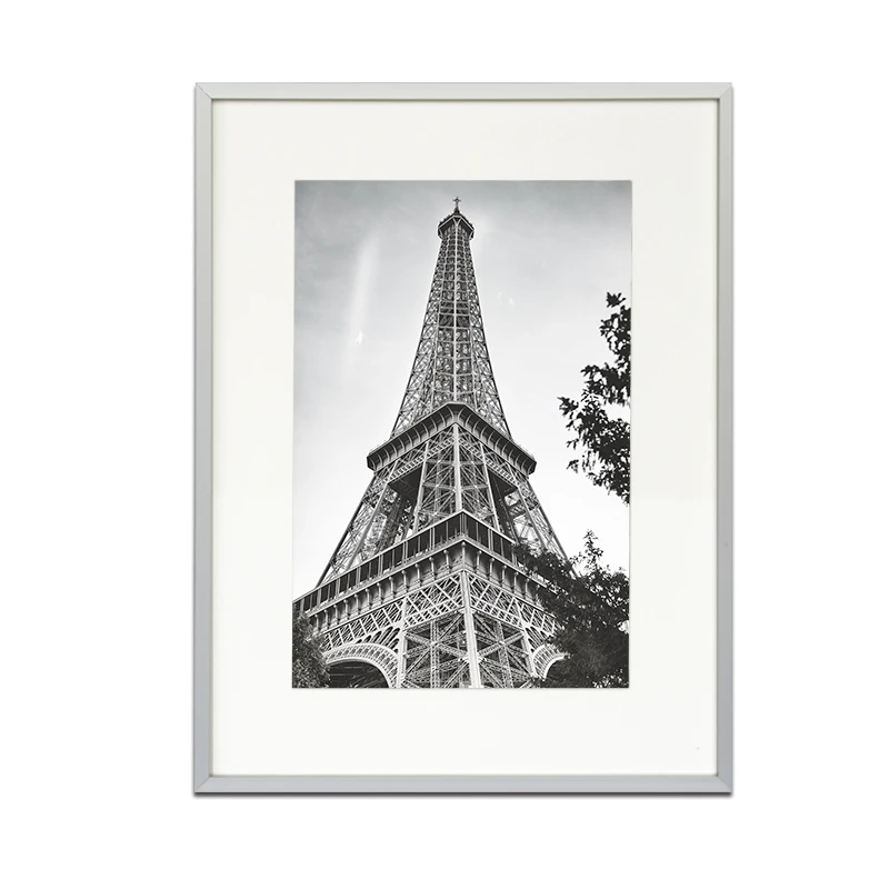 Wholesale Large Size Silver Decorative Aluminium Frame Photo With Reinforced Glass
