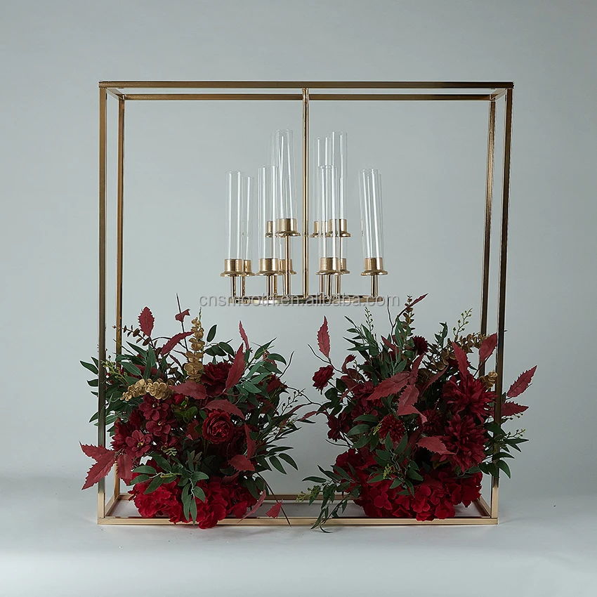 newest design big gold metal candelabra wedding party supplies event table decoration candle holder