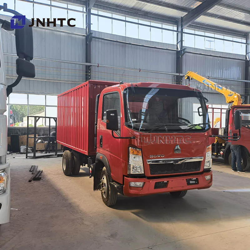 2021 new model sinotruk howo right hand drive 4X2 cargo truck with 5m van box 116hp