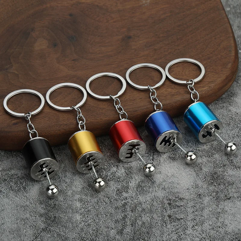 Car Modification Pendant Six Gear Shift Keychain Car Pendant Shifter Metal Keychain