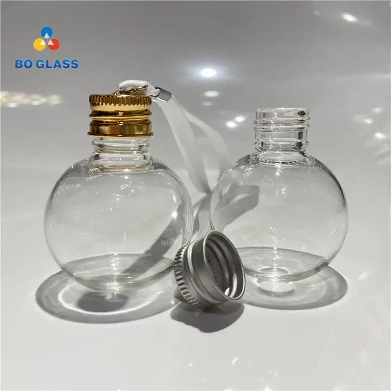 Hand Blown Clear Glass Christmas Decorative Hanging Ornaments Glass Bauble Plastic Ball Baubles