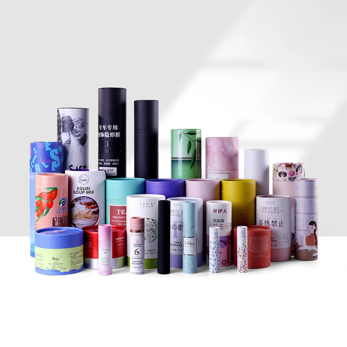 Hot Selling Recommended Round Paper Tube Bottom Push Paste Cosmetic Lip Balm Paper Pot Kraft Paper Packaging