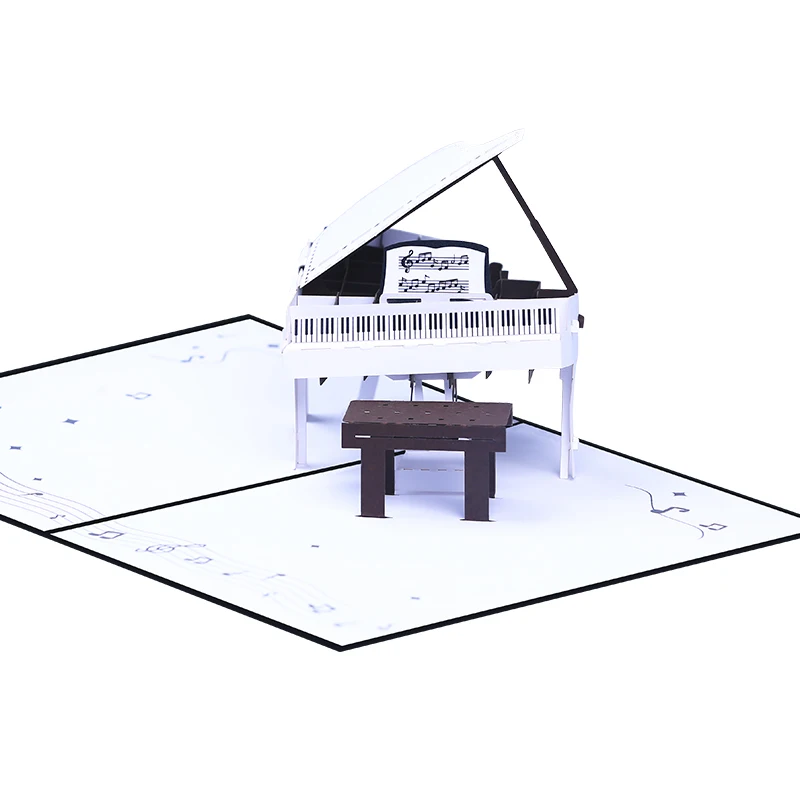 Piano Valentines Greeting Cards Couple Card Gift For Valentines Art Print Cute Piano Cards Handicraft