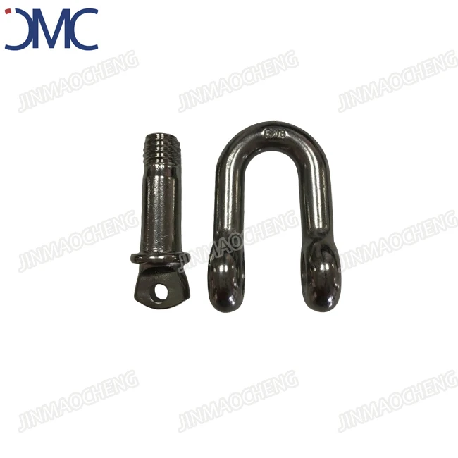 US Type Stainless Steel Screw Pin Chain Shackle G210 8mm/12mm/22mm SS D Shackle