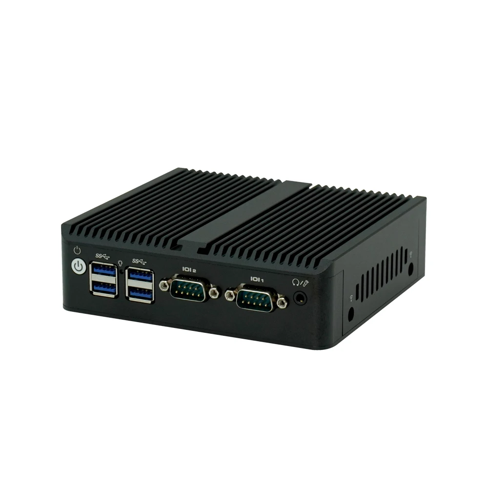 Mini Industrial Desktop Computer In-tel 12th Gen J6412 DDR4 Mini PC Fanless Support 4K Display VESA Mount Computers PC PC