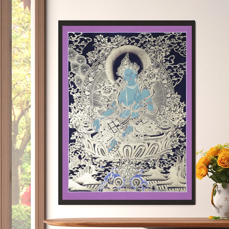 
The Tibetan Buddha pattern gold stamping Thangka 