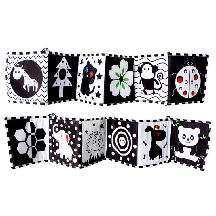 QINGTANG Baby Cloth Book Baby Soft Fabric Busy Book Children Sensory Toy Books for Kids