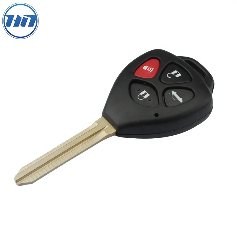toy43  4 Buttons  Remote Car Key Fob Blank Key S-hell Case for T oyota with Panic Buttons