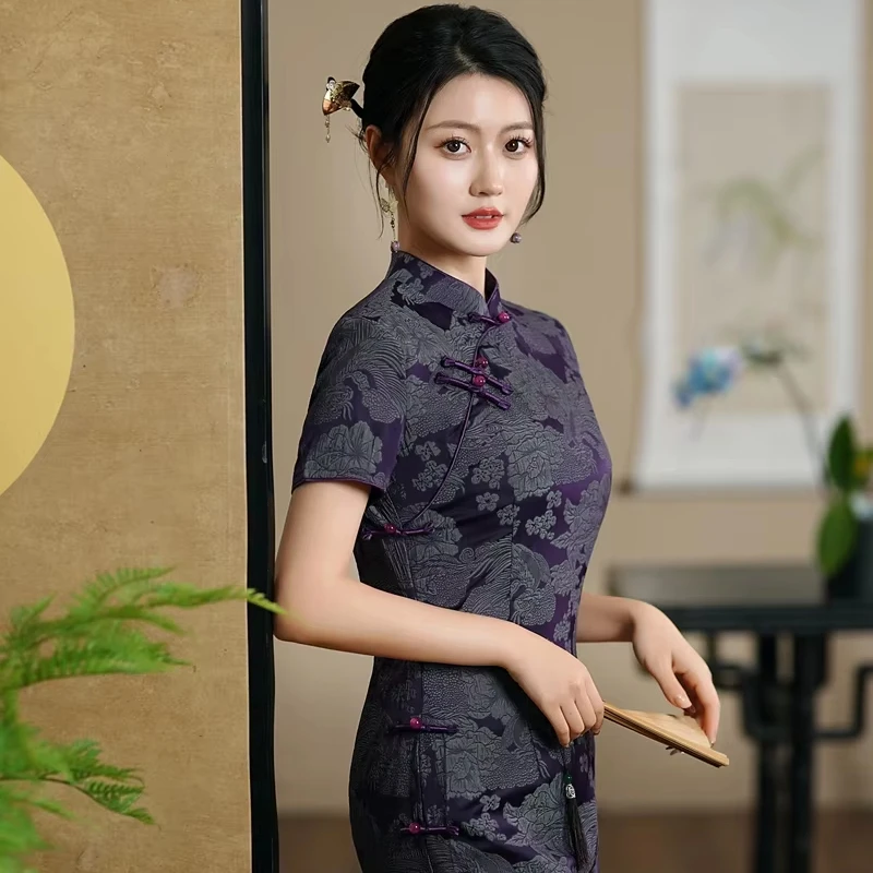 Элегантное китайское традиционное платье cheongsam для женщин в китайском стиле qipao