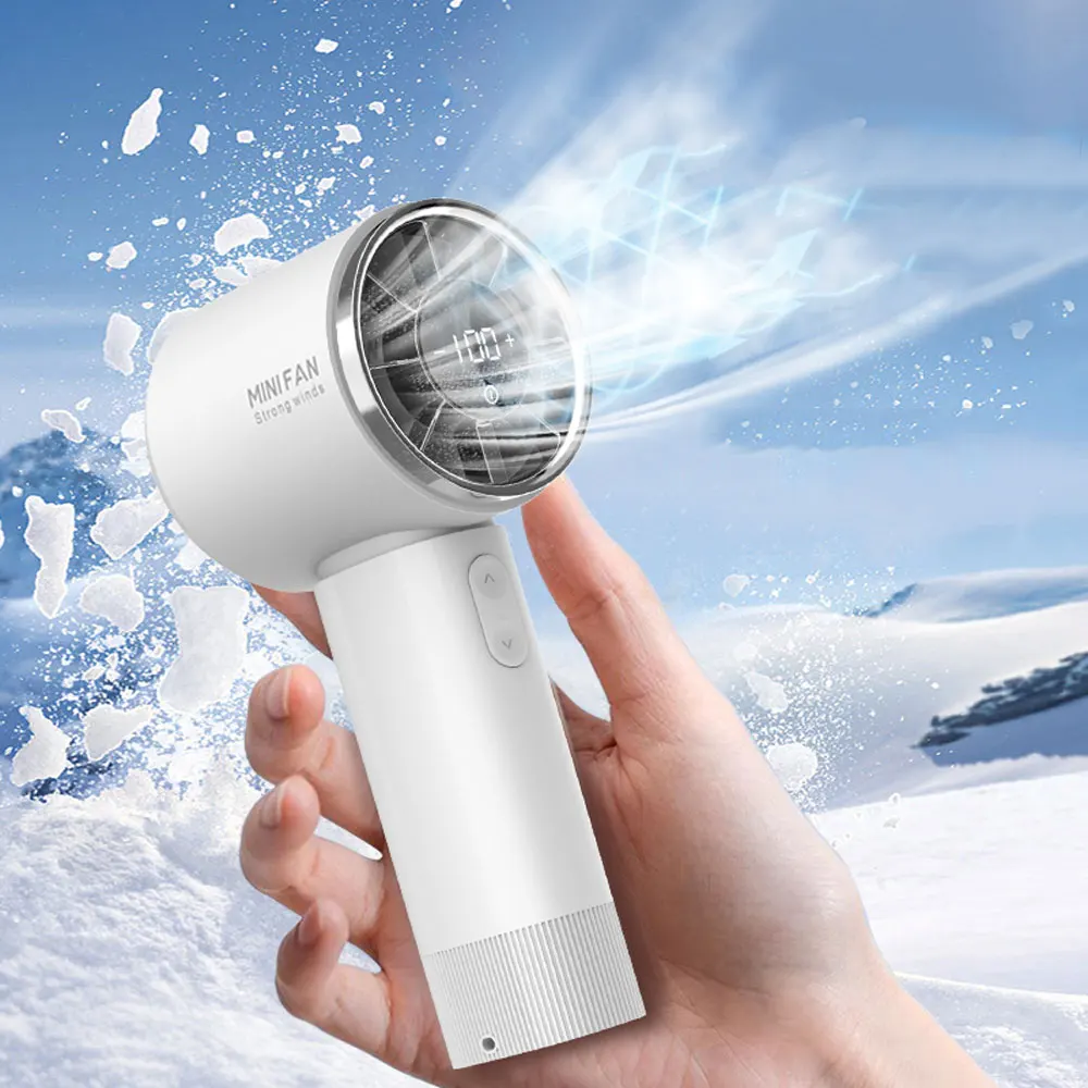 Portable High-Power USB Mini Fan with LED Light for Office Use Mini Handheld Desktop Fan with Pedestal Installation Mini Fan