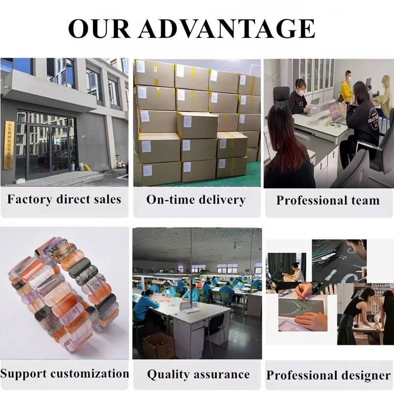 UJBOX Wholesale Green Blue Sakura Charm Bracelets For Women Men Natural Stone Healing Jewelry Gift