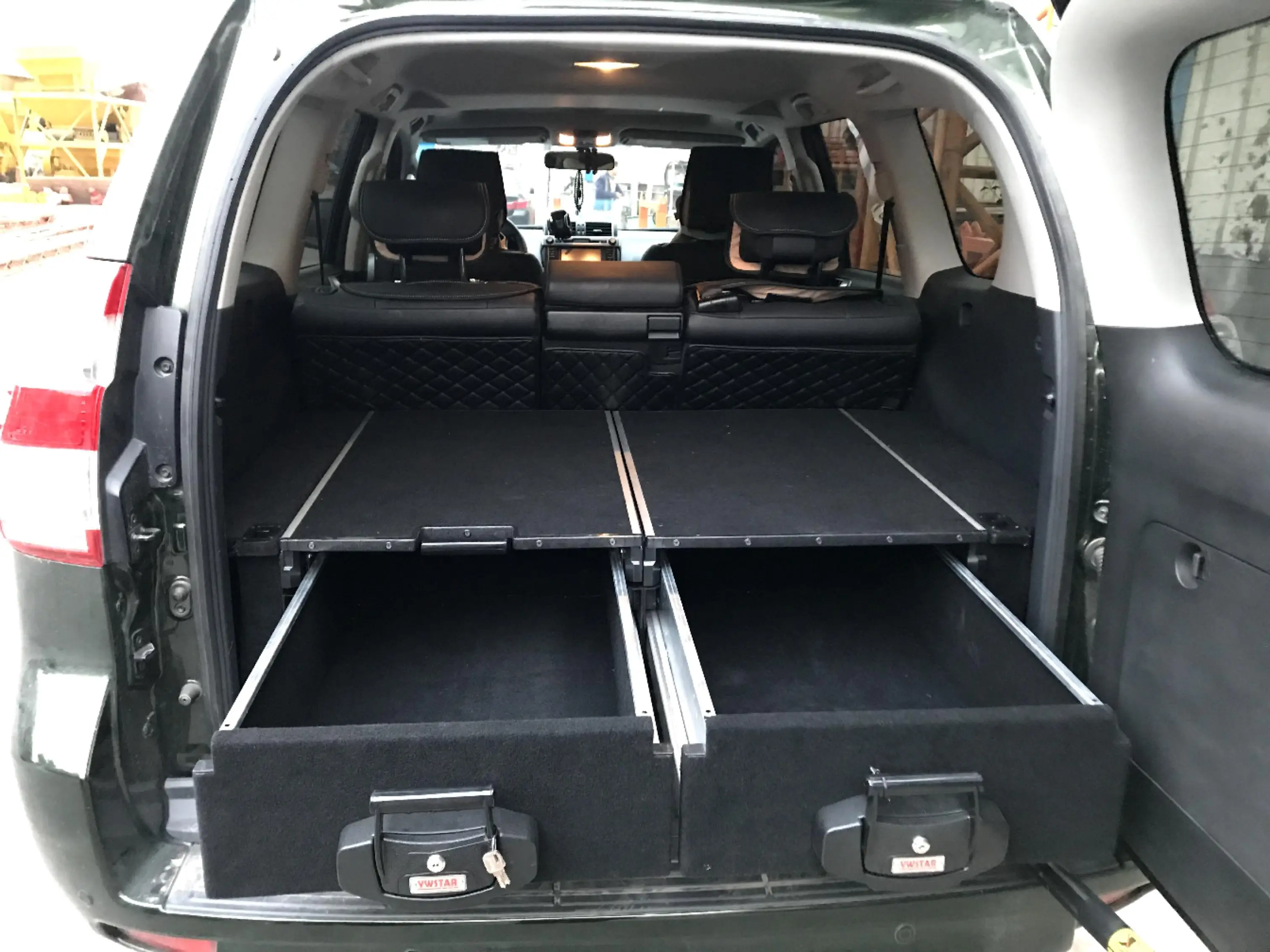 self-driving travel camping out drawers storage SUV pick up truck bed drawer