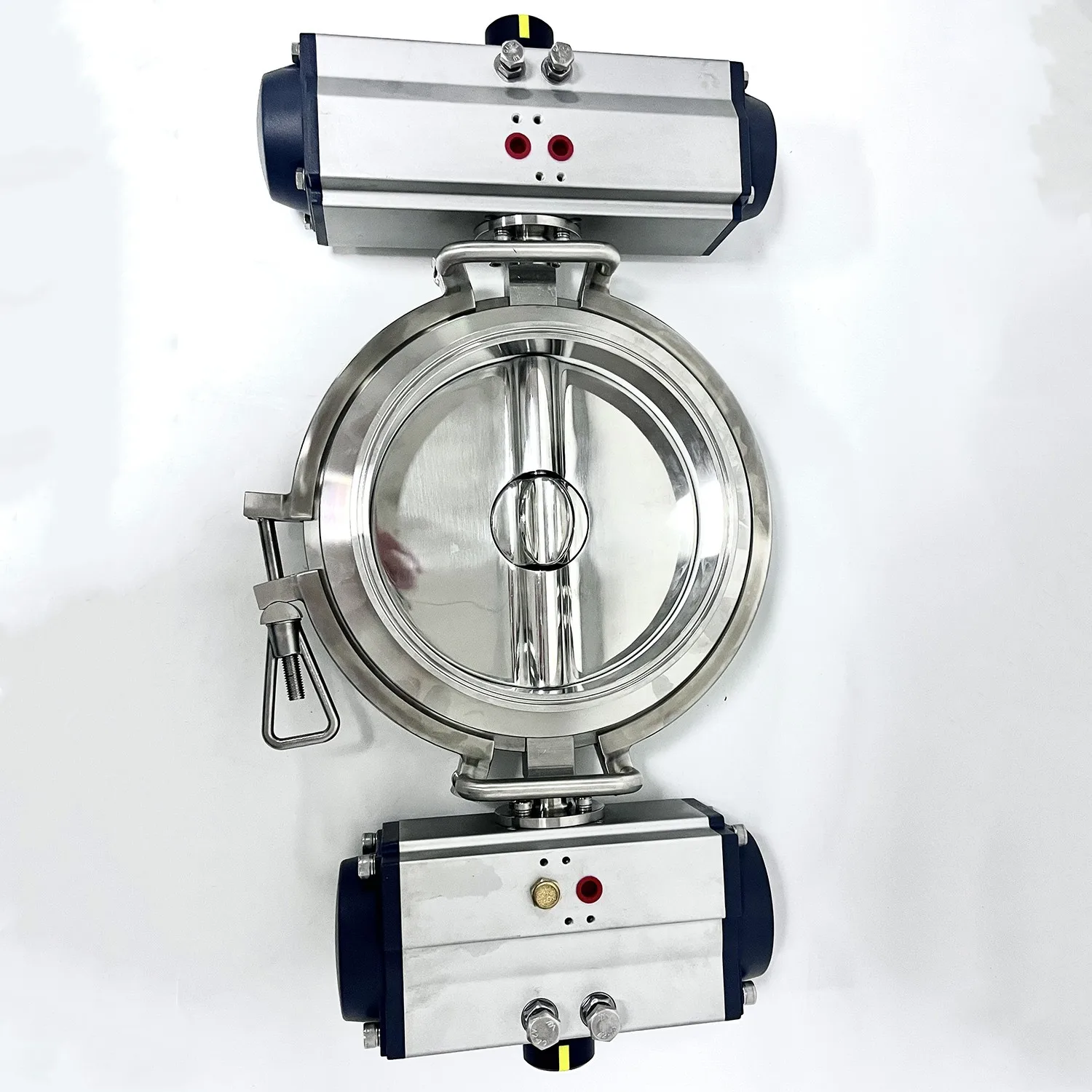 China Price Hygienic Stainless Steel SS316L 360Degree Triclover Rotary Double Dosing Butterfly Valve Double Rotor Metering Valve