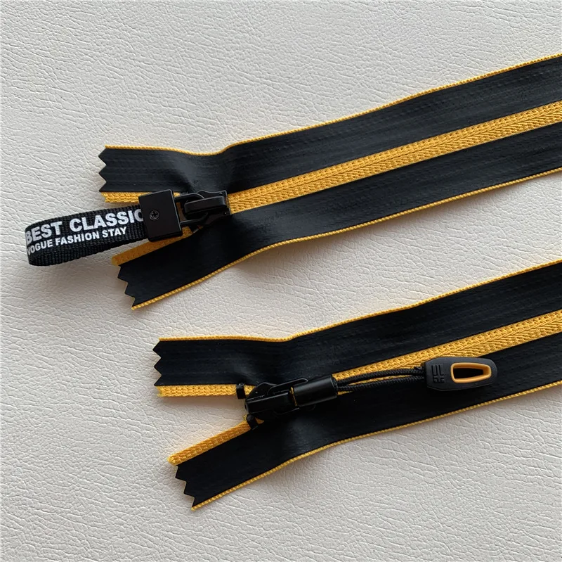 5# nylon invisible zipper colorful paste black film reflective strip clothing bags shoes and boots zipper webbing letter slider