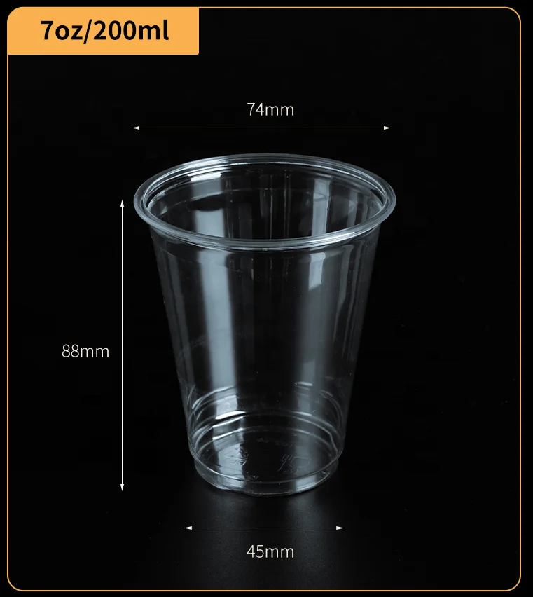 74mm PET rPET beverage cup party cup with factory price