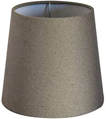 Decor metal base small hotel bedroom bedside side table lamp with fabric for bed room