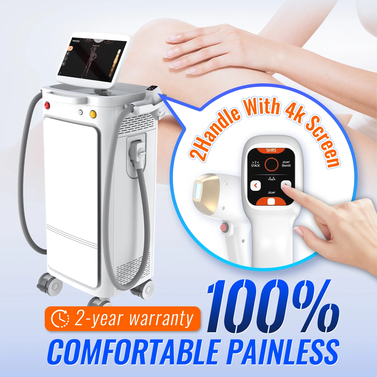 Seaheart 1200W 2400W  triple wavelength 808 nm diode machine laser hair removal alexandrite laser hair removal machine
