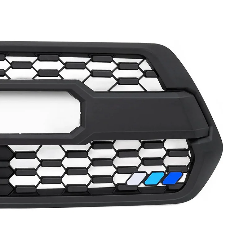 Popular tri-color Tacoma Tundra 4Runner Highlander Rav4 car air inlet front grille meshes decor inserts badge emblem for Toyota