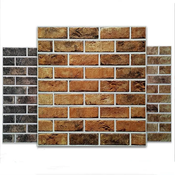 High quality brick stone embossing wallpaper 3D modern wall covering