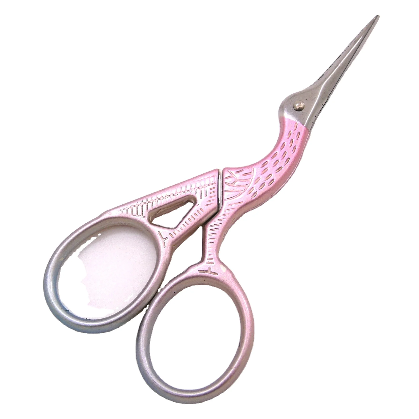 Charmkey Crane Shaped Tea Scissors Stainless Steel Forged Cross Stitch Flower Embroidery Tea Ceremony Vintage Small Scissors