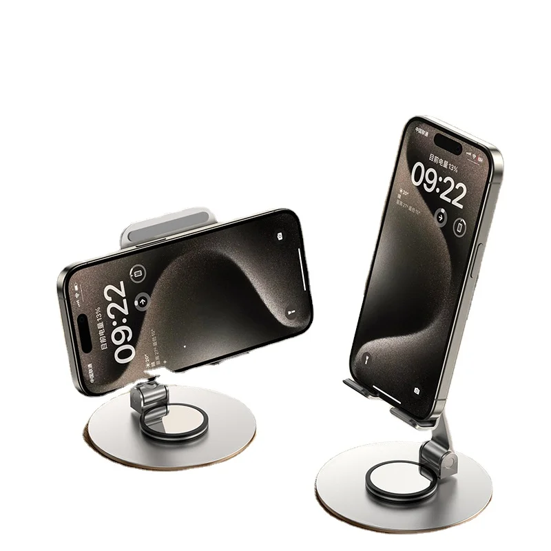 Wholesale Rotating Metal Aluminum Alloy Desktop Phone Stand Portable Disc Lazy Live Phone Stand