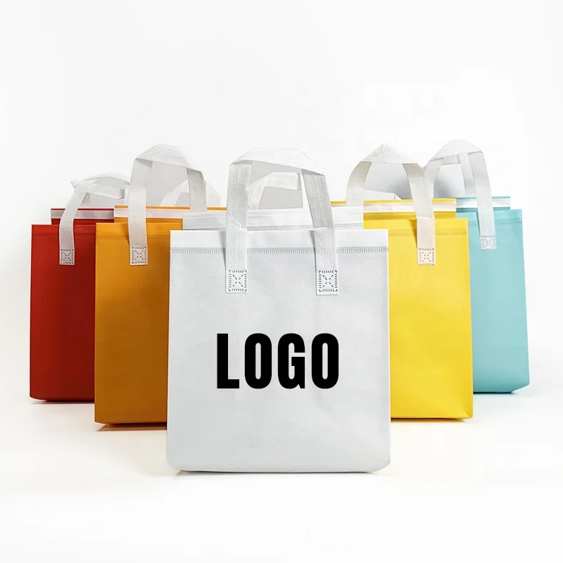 Disposable Thermal Insulated Cooler Bag Grocery Cool Carry Non Woven Lunch Cooler Bag for Food