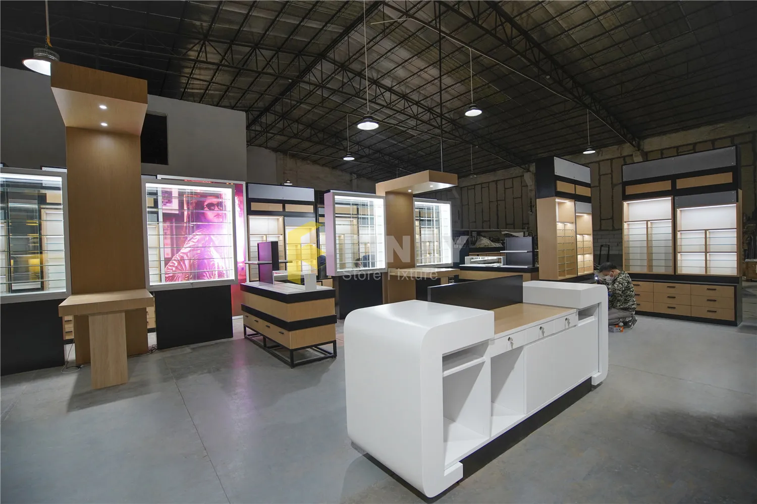 Customized Retail Optical Shop Interior Design Decoration Optical Display Cabinets Furniture For Optical Shop Interior Design