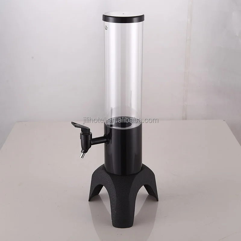 Portable 1.5L Tripod Wine & Beer Dispenser Plastic Water Refrigeration Method for Party Beverages and Liquors