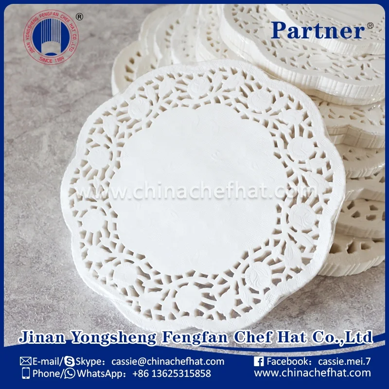 8.5' Disposable Paper Doilies Round Lace Paper Doilies Placemats Paper Mats