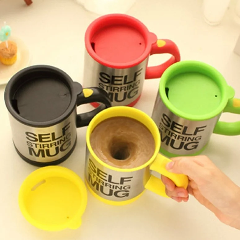 Office Home Stainless Lazy Auto Self Stirring cup Mixing Coffee cup